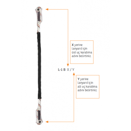 Kaya Safety L-1 T Tek Kol Twist Lanyard Kaya Safety L-1 T Tek Kol Twist Lanyard