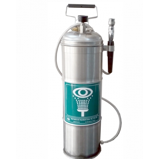 14 L İçten Basınçlı Depolu, Pompalı Portatif Göz Yıkama Çeşmesi 14 L İçten Basınçlı Depolu, Pompalı Portatif Göz Yıkama Çeşmesi