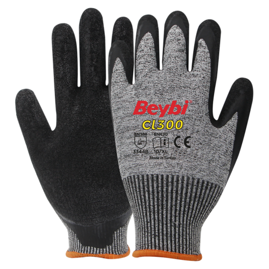 Beybi CL300 Lateks Kaplı Kesilmeye Dirençli Eldiven Beybi CL300 Lateks Kaplı Kesilmeye Dirençli Eldiven