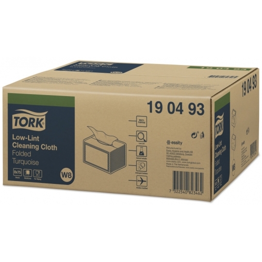 190493 - Tork Low-Lint Cleaning Cloth Turkuaz W8 190493 - Tork Low-Lint Cleaning Cloth Turkuaz W8
